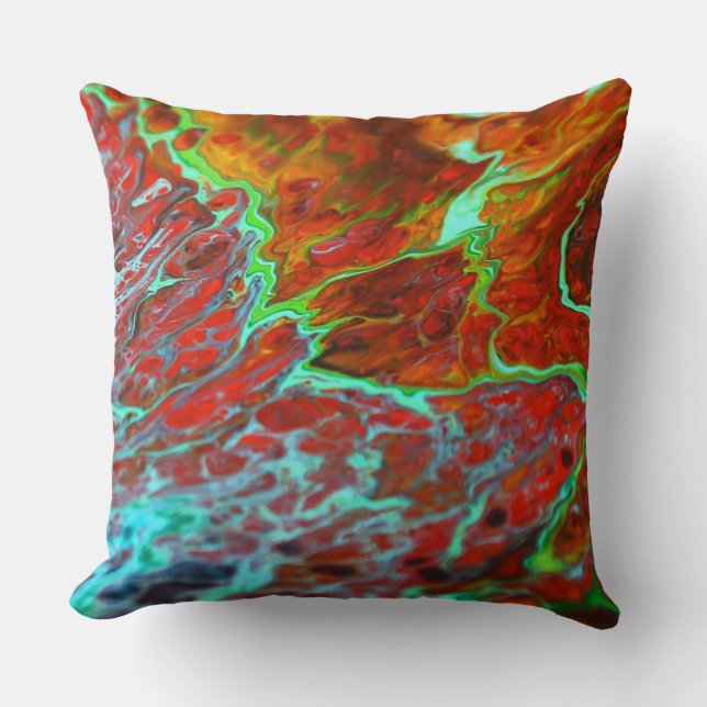 Paint Liquid Pour décoration style art coussin (Recto)