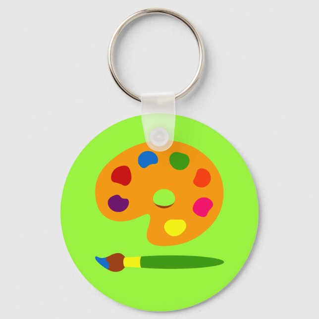 Paint Palette Art Keychain (Front)