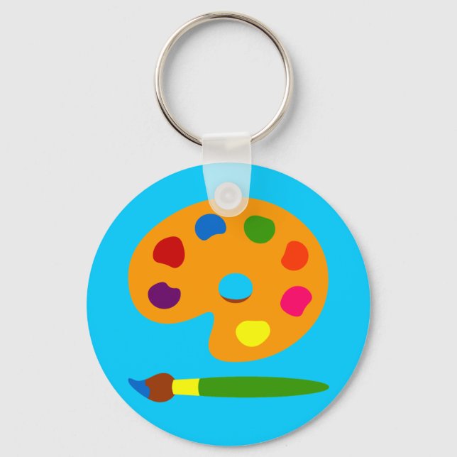 Paint Palette Art Keychain (Front)