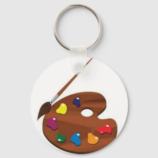 Paint palette keychain