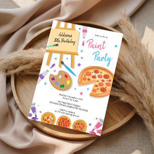 Paint Party Art Birthday Invitation