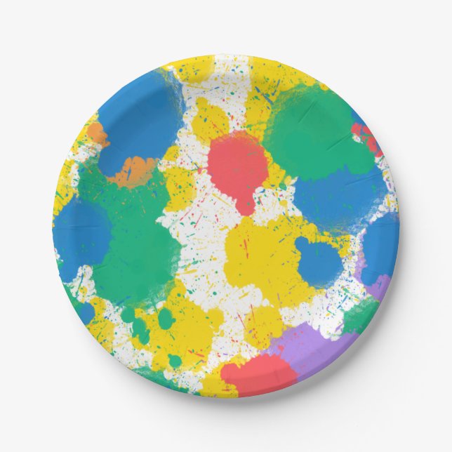 Paint Party Art Party Splatter Plate (Front)