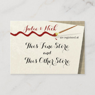 Paint Party Bridal Registry Card