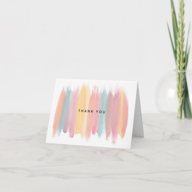 Paint Party Bridal Shower Thank You Card (Front)