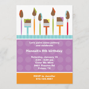 Paint Party Invitations