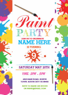 painting party invitations announcements zazzle ca