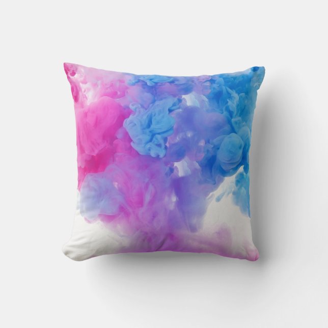 Paint Plumes Throw Pillow (Front)