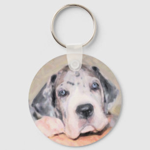 Paint: Puppy Dane Keychain