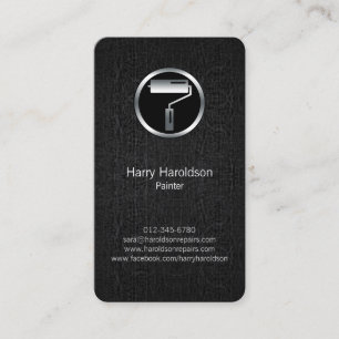 Paint Roller Brush Grunge Painter Business Card