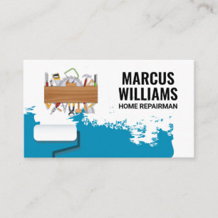 Paint Roller Hardware Tools Repairman Business Card