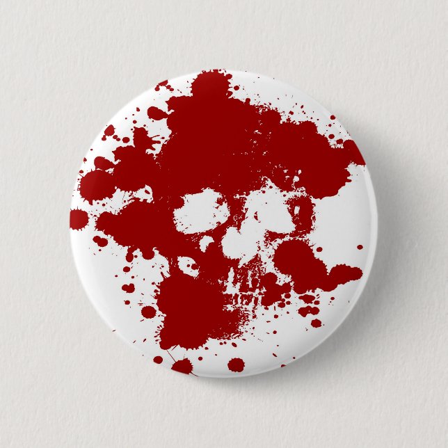Paint Skull 2 Inch Round Button (Front)