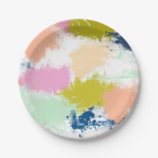 Paint smears paper plate (Front)