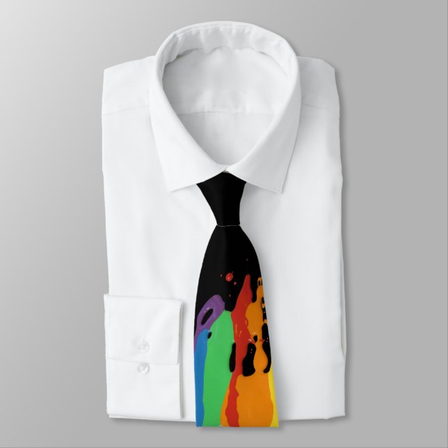 paint spash on black 2 tie (Tied)