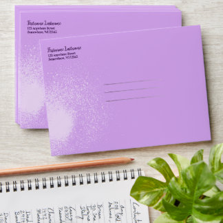 Paint Splash Cassette Tape Lavender Envelope