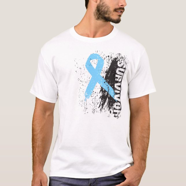 Paint Splash Design - Prostate Cancer Survivor T-Shirt (Front)