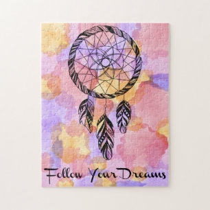 Paint Splash Follow Your Dreams 11x14 Jigsaw Puzzle