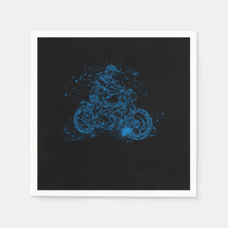 Paint Splash Motorist Motorcyclist Biker Motor Spo Napkin