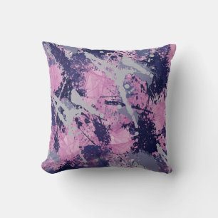 Paint Splash Organza Throw Pillow
