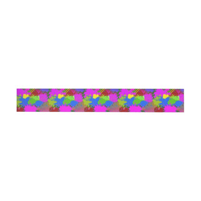 Paint Splash Pattern 3 Wraparound Address Label (Individual)