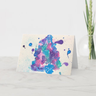 Paint Splash Tree Card