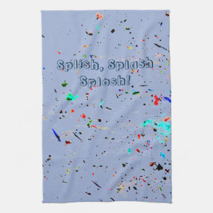 Paint Splashes and Spots Abstract Art Kitchen Towel