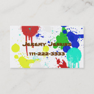 Paint Splashes Children's calling card