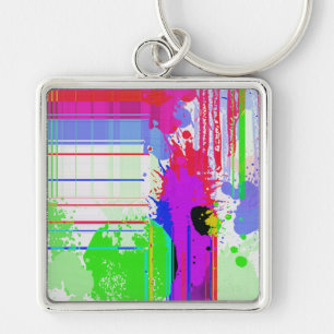 Paint splashes keychain