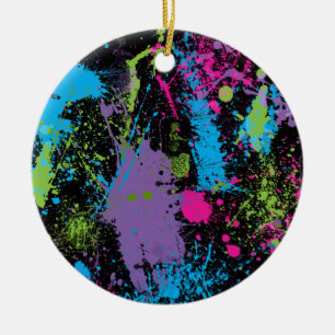 Paint Splater Ceramic Ornament