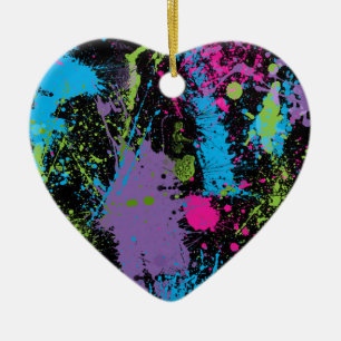 Paint Splater Ceramic Ornament