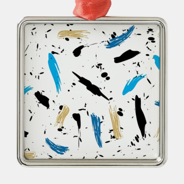 Paint Splats Metal Ornament (Front)