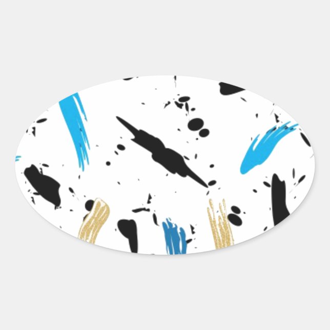 Paint Splats Oval Sticker (Front)