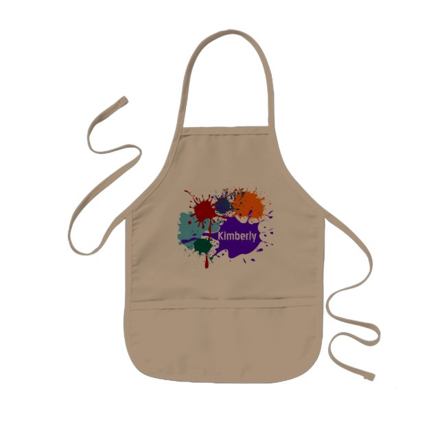 Paint Splats Three Kids Apron (Front)