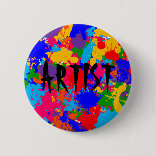 Paint Splatter 2 Inch Round Button