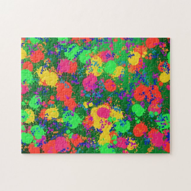 Paint Splatter Abstrait Jigsaw puzzle (Horizontal)