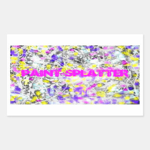 paint splatter and drip art sticker