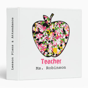 Paint Splatter Apple Teacher Lesson Plans Binder