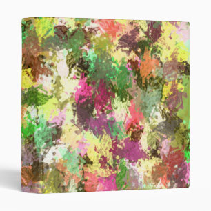 Paint Splatter Autumn Colour Leaves Abstract Binder