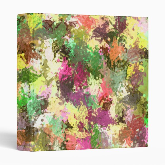 Paint Splatter Autumn Colour Leaves Abstract Binder (Front/Spine)