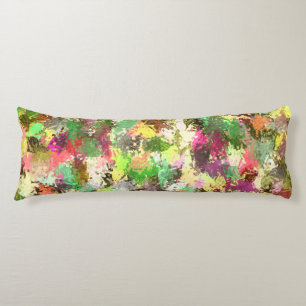 Paint Splatter Autumn Colour Leaves Abstract Body Pillow