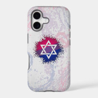 Paint Splatter Bisexual Pride Star of David Symbol
