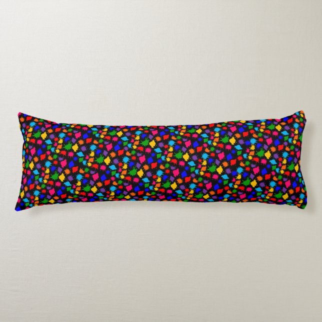 Paint Splatter Body Pillow (Front)