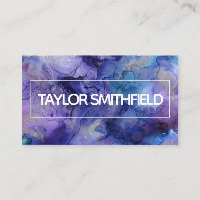 paint splatter bold business card (Front)