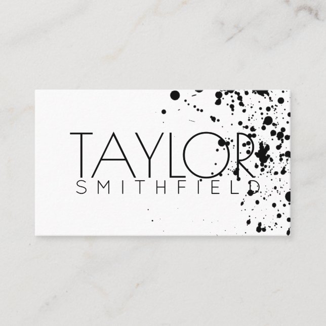 paint splatter business card (Front)