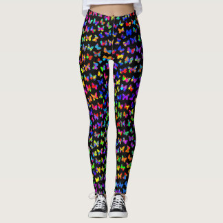 Paint Splatter Butterflies Leggings