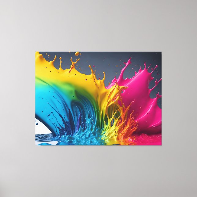 Paint Splatter Canvas Print (Front)