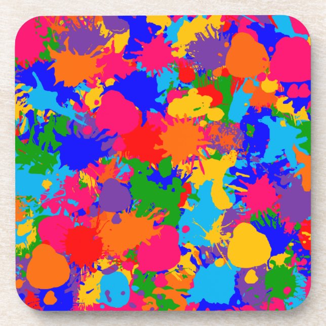 Paint Splatter Coaster (Front)