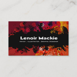 Paint Splatter custom designer business card