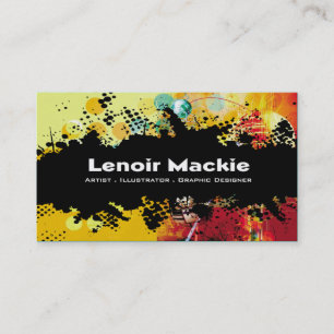 Paint Splatter custom designer business card