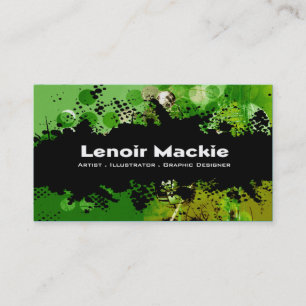 Paint Splatter custom designer business card