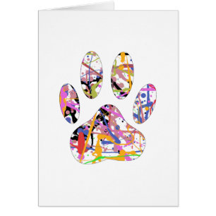 Paint Splatter Dog Paw Print